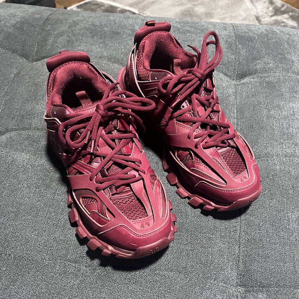 Balenciaga Track Sneakers Burgundy Size 43
